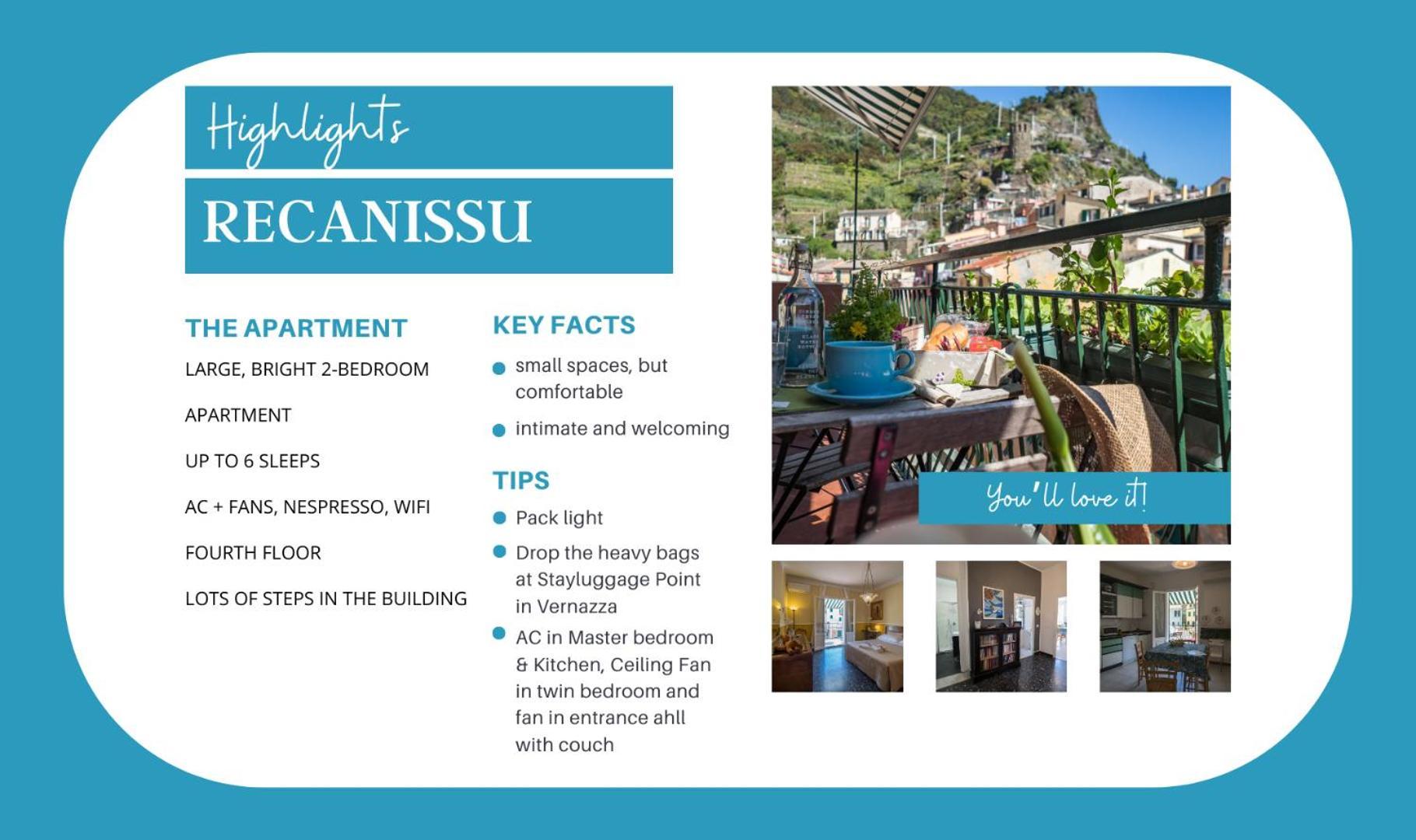 Recanissu Apartment With Balcony & Ac Vernazza Exteriör bild